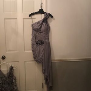 Silver chiffon dress size 4-6